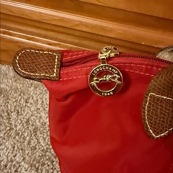 Longchamp small Le Pliage top handle bag tote red - Picture 2 of 12